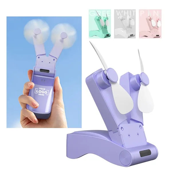 Portable USB Rechargeable Foldable Mini Double Fans