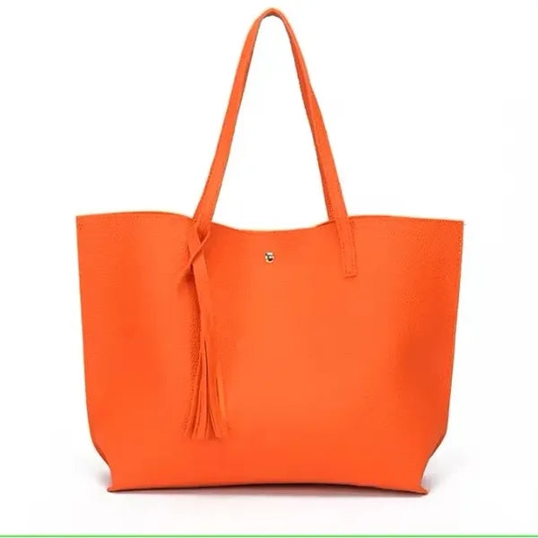 Fashion Leather Tote Bag Large Purses Handbags For Women