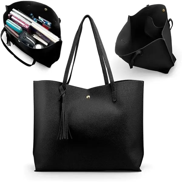 Fashion Leather Tote Bag Large Purses Handbags For Women