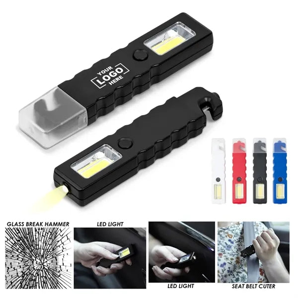 4-in-1 COB Emergency Tool w/ Hammer Torch