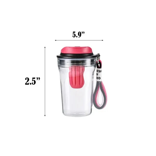 Portable Strainer Sports Plastic Cup
