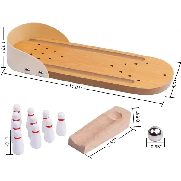Mini Bowling Game Set Office Stress Relief Gadgets Toy