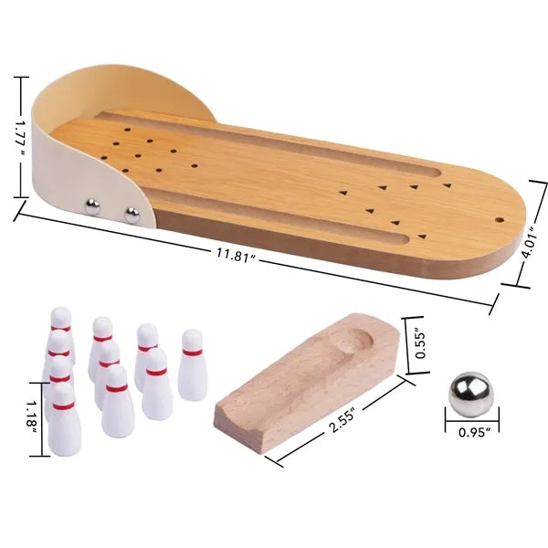 Kids Fun Stress Relief Gadgets Toy Mini Bowling Game Set