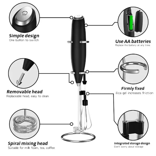 Electric Whisk Milk Frother Egg Beater