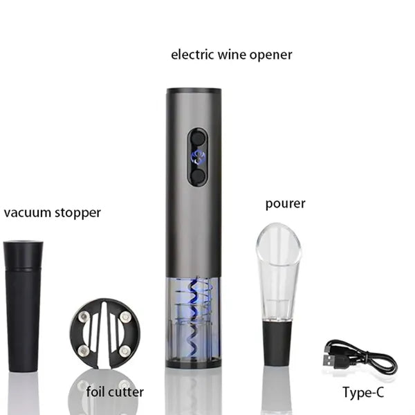 Electric Wine Opener Gift Set with 4-in-1