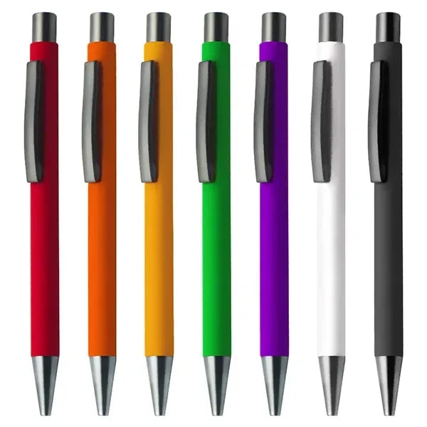 Rubberized Finish Soft Touch Metal Ballpoint Pen