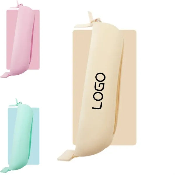 Silicone Zipper Pencil Pouch Waterproof Stationery Bag