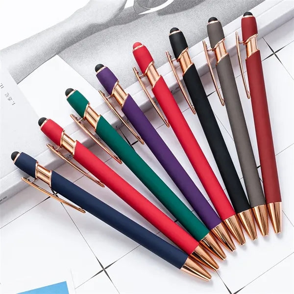 2 in 1 Metal Ballpoint Pen with Stylus Tip