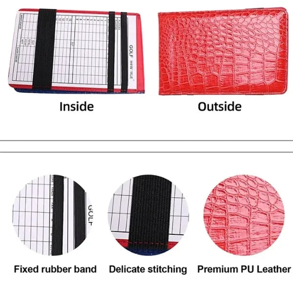 Leather Golf Scorecard Recorder Book