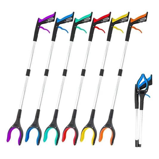 Foldable Grabber Pickup Tool with Rotating Jaw & Magnet