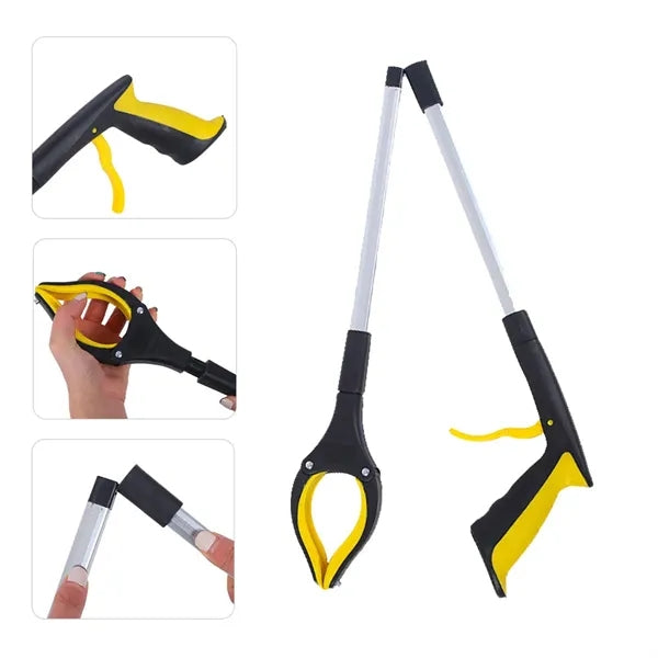 Foldable Grabber Pickup Tool with Rotating Jaw & Magnet