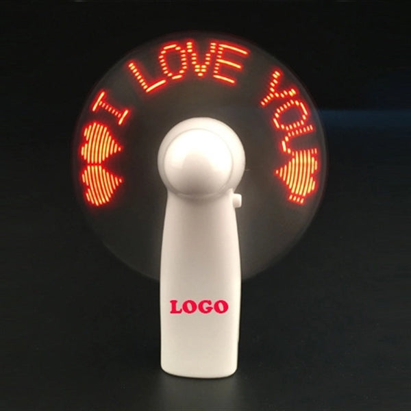 Mini fan with LED message