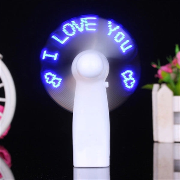 Mini fan with LED message