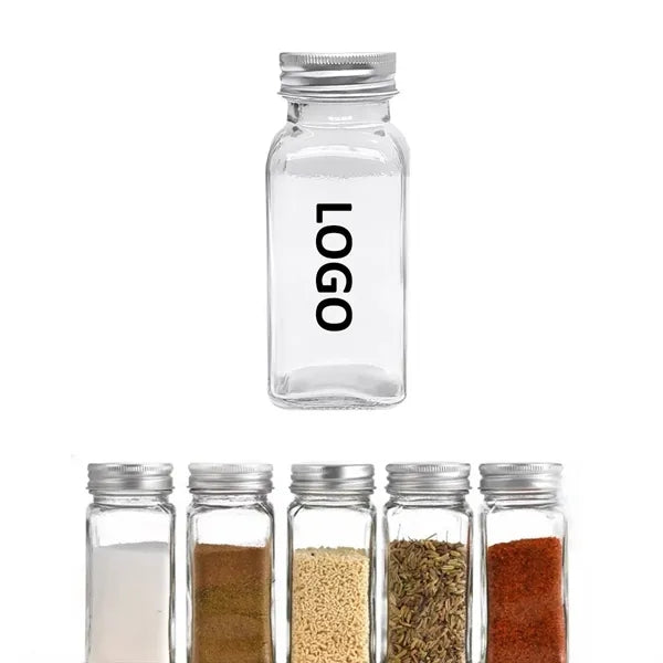 Clear Aluminum Cap Condiment Shaker