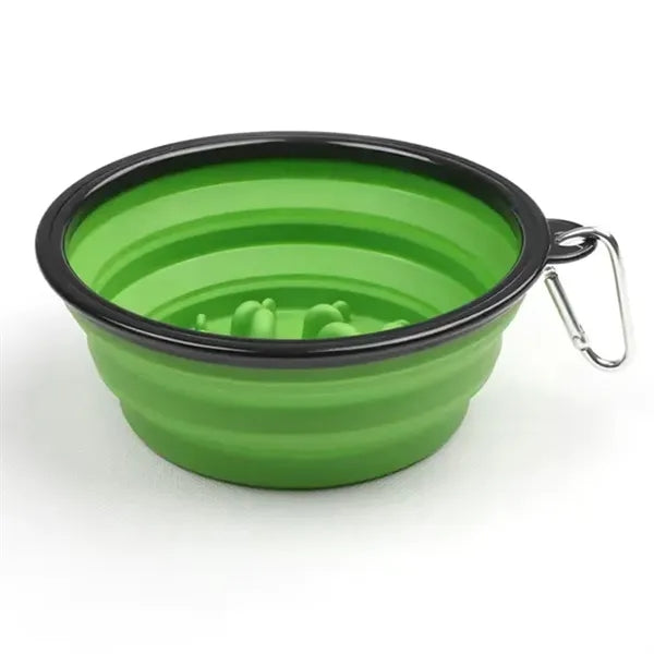 Collapsible Large Capacity (34OZ) Slow Food Bowl for Dogs