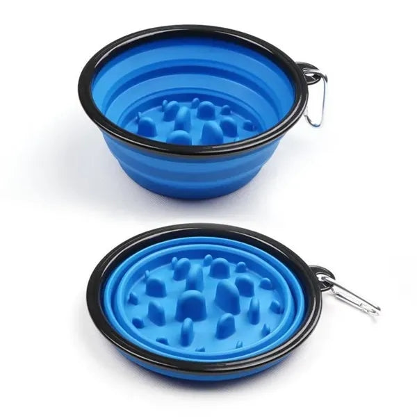 Collapsible Large Capacity (34OZ) Slow Food Bowl for Dogs