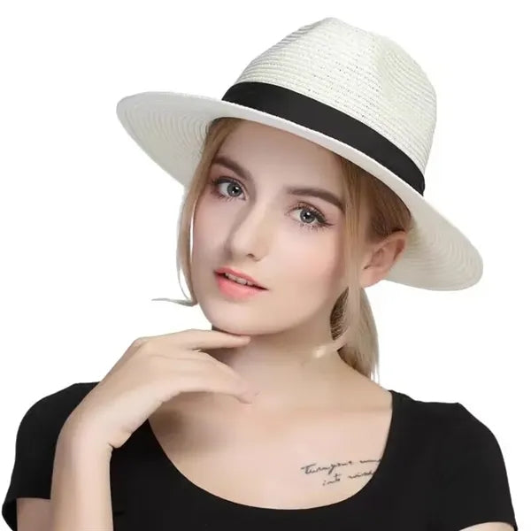 Men Women Soft Straw Panama Hats