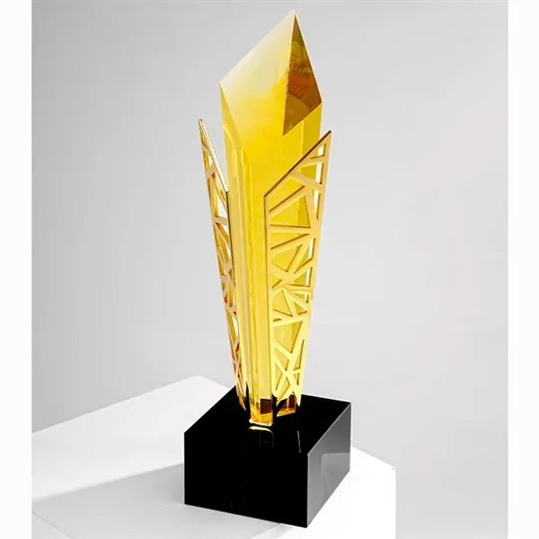 Luxury Metal Gold Diamond Crystal Awards