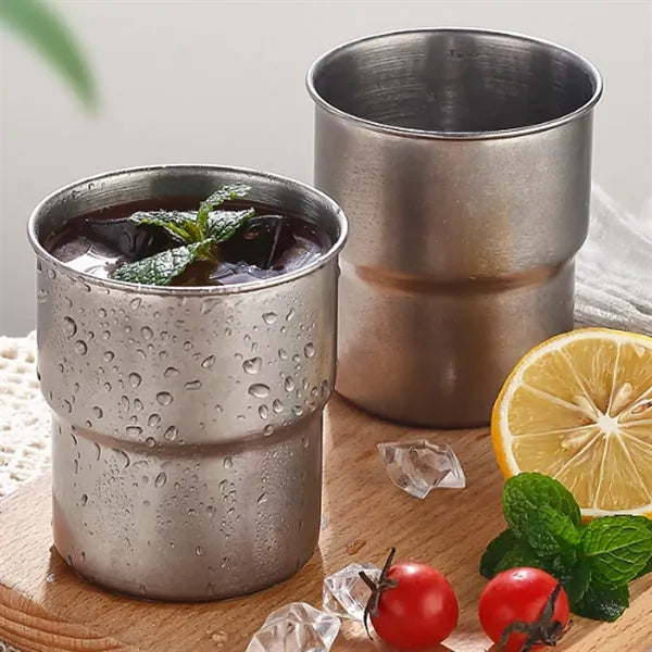 Outdoor Camping Portable Foldable Handle Cup With Straw Lid