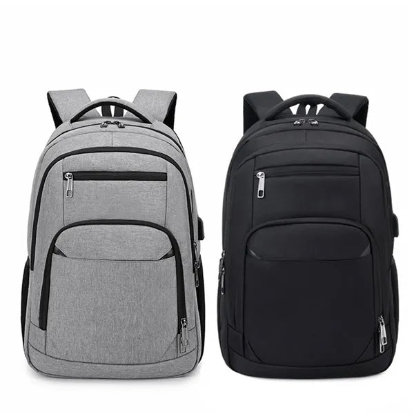 Large Capicity Travel Waterproof Laptop Backpack W/ USB Port