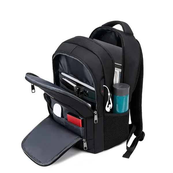 Large Capicity Travel Waterproof Laptop Backpack W/ USB Port