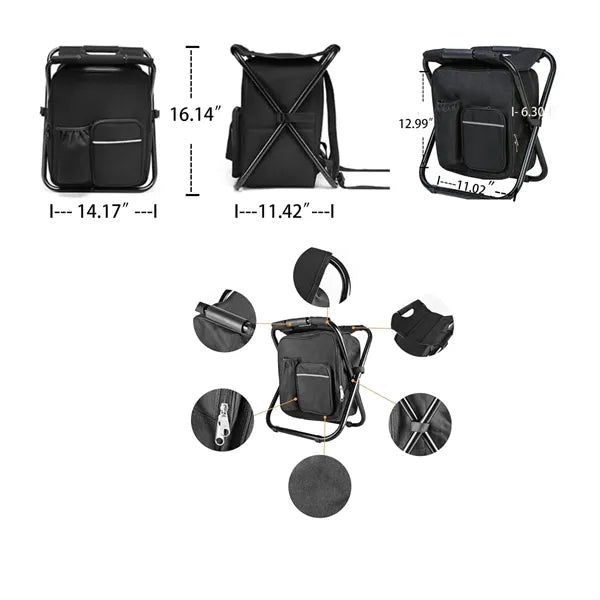 Multifunctional Outdoor Portable Folding Backpack Stool