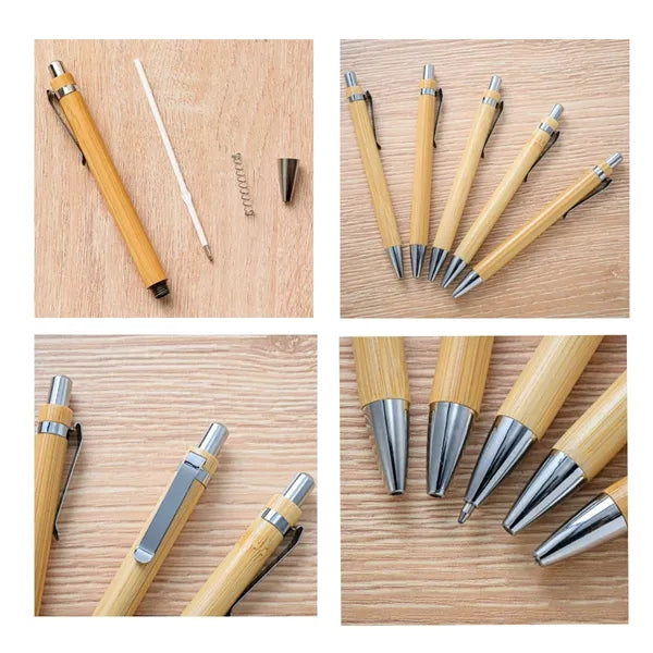 Bamboo Wooden Retractable Ballpoint Pen