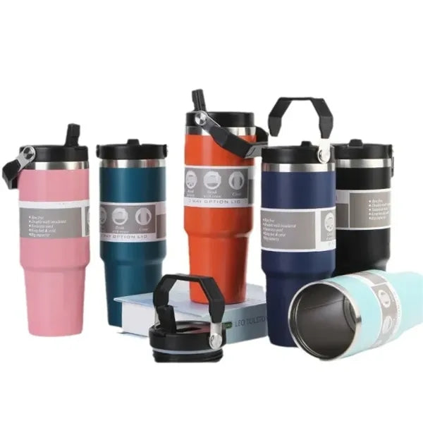 30 Oz Stainless Steel Tumbler with Straw