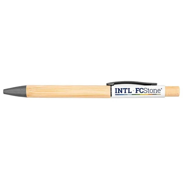 Bamboo Barrel Pen with Gun Metal Clip