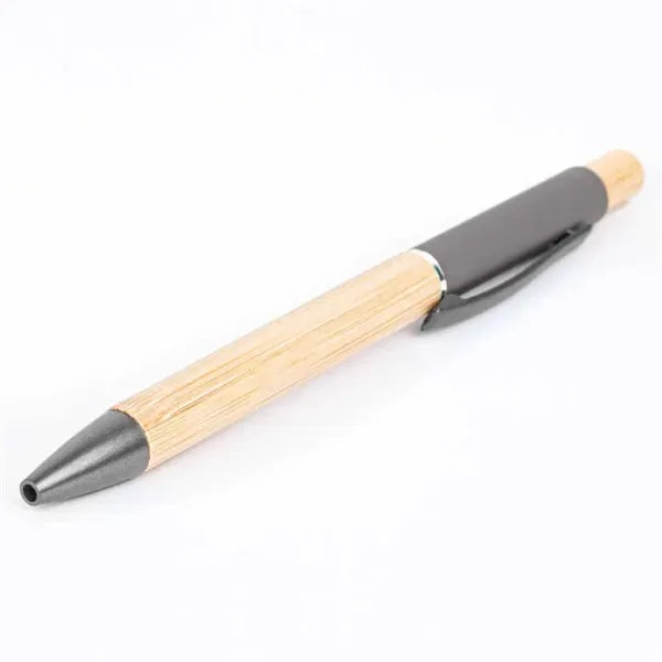 Bamboo Barrel Pen with Gun Metal Clip