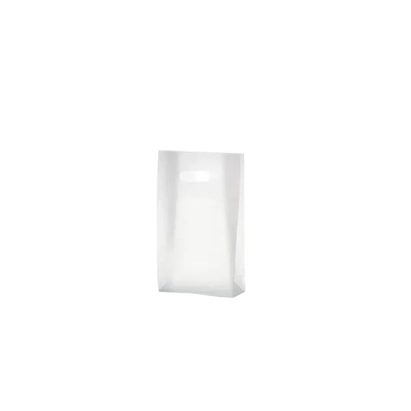 Clear Frosted Die Cut Tote Bag with Insert - Foil Stamp