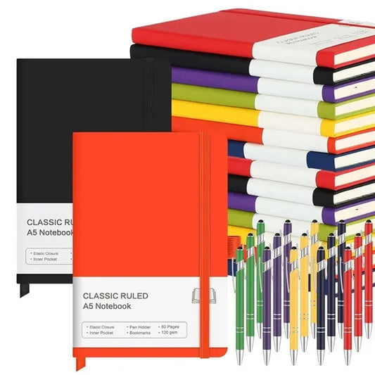 A5 Lined Notebook with Pen