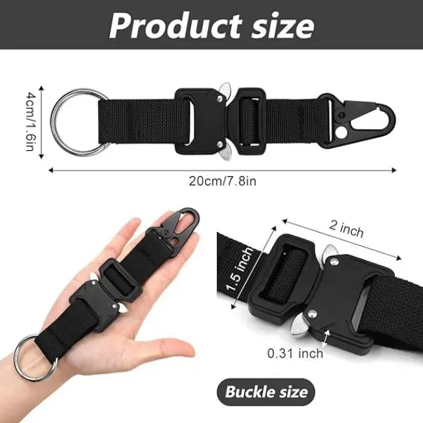 Quick Release Carabiner Clip Tactical Keychain