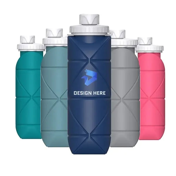 BPA-free silicone Lightweight and foldable water bottle
