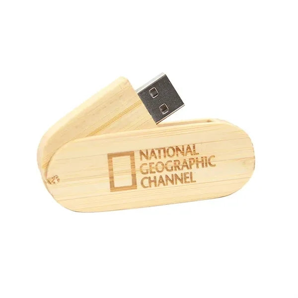 1gb Wooden Swivel USB Flash Drive