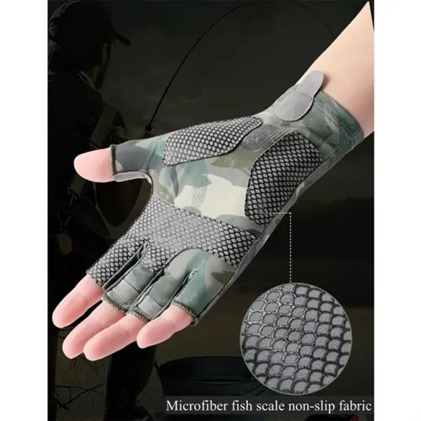 Sun Protection Fishing Fingerless Glove