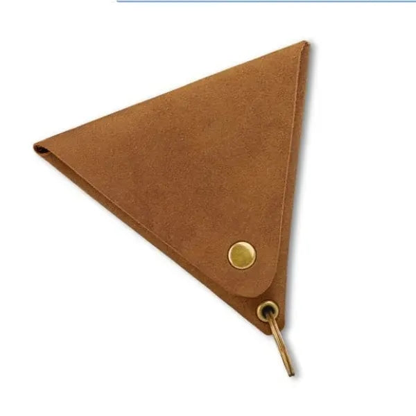 Leather Triangle Coin Purse