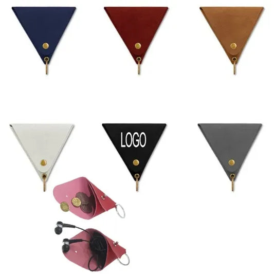 Leather Triangle Coin Purse