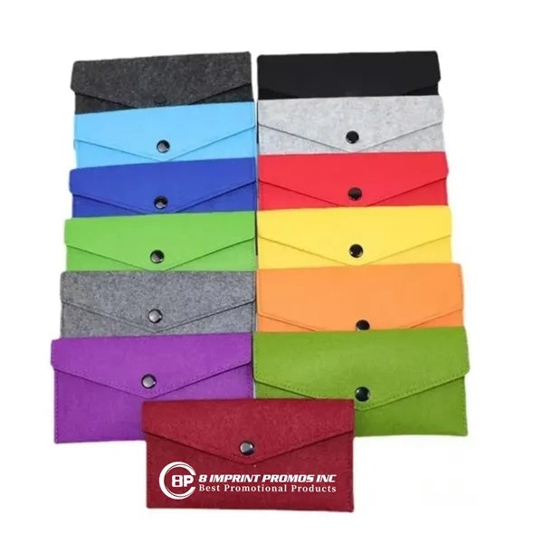 Felt Jewelry Pouches with Snap Buttons