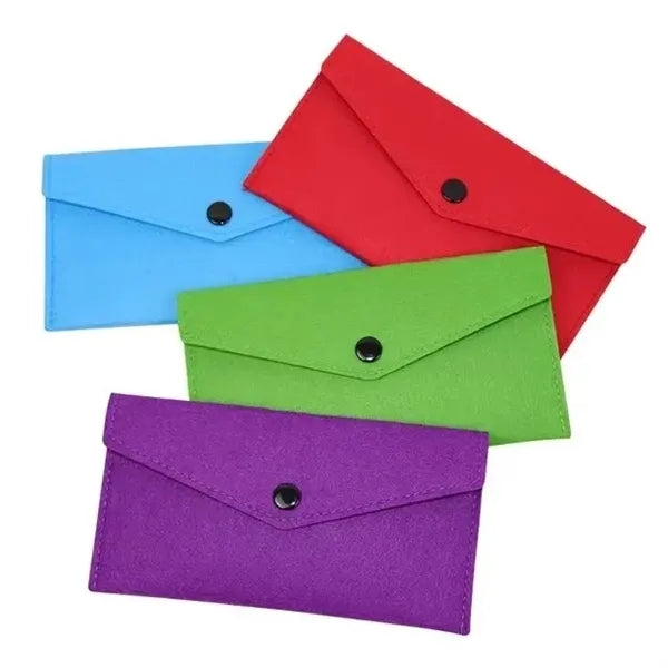 Felt Jewelry Pouches with Snap Buttons