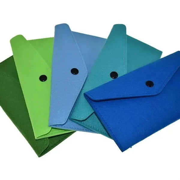 Felt Jewelry Pouches with Snap Buttons