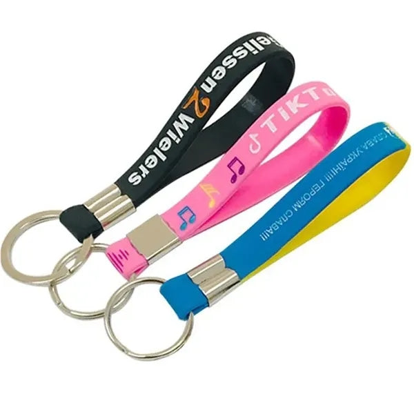 Fully Custom Silicone Bracelet Keyring