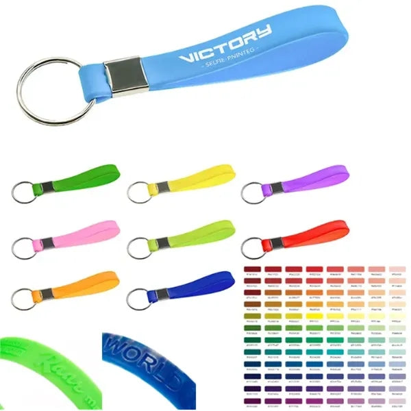 Fully Custom Silicone Bracelet Keyring