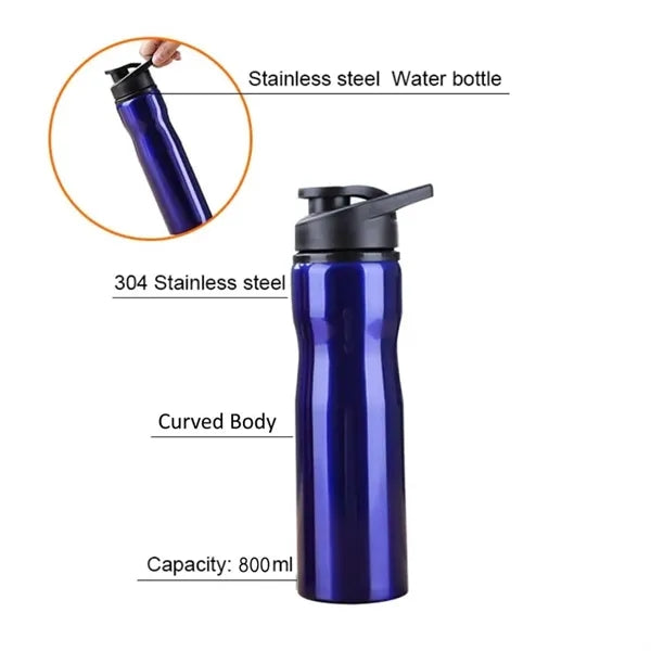 Large Stainless Steel Sports Outdoor Portable Water Bottle