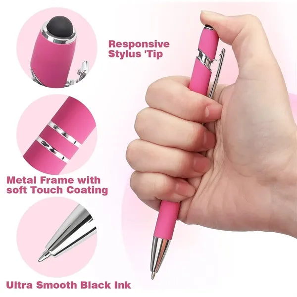 Dual Function Retractable Pen, Smooth Writing & Stylus tip.