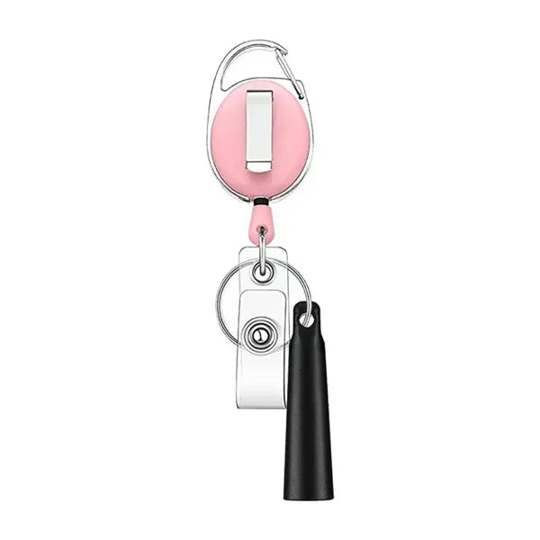 Badge Holder With Clip And Pen Cap.