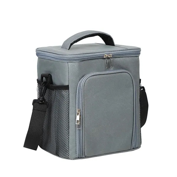 Square Large Capacity Insulated Lunch Bag Tote With Strap