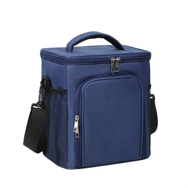 Square Large Capacity Insulated Lunch Bag Tote With Strap