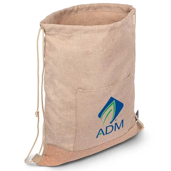 Taylor RPET Drawstring Backpack - Khaki