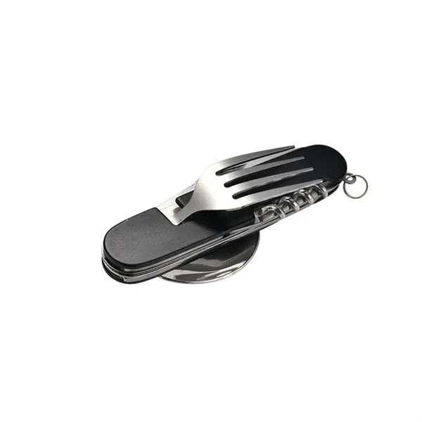 4-in-1 Portable Stainless Steel Camping Cutlery Set